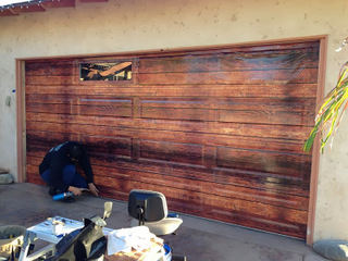 What a difference garage door wraps make