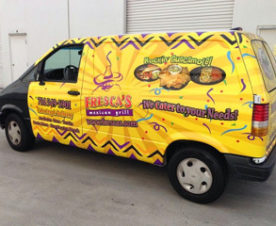 Catering and food van wraps Orange County