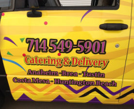 Food delivery vehicle wraps Fullerton CA