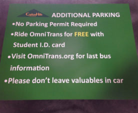 School parking lot signs Orange County