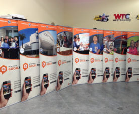 Trade show retractable banner stands Orange County