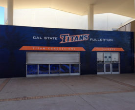 Wall wraps for school gyms and concession stands in Orange County