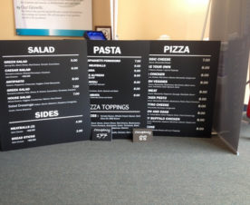 Chalkboard style menu boards for Pizza Parlors in Orange County