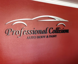 Lobby signs for auto body shops Orange County