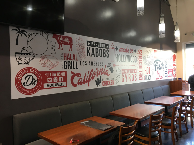 Restaurant Wall Murals Custom Graphics Los Angeles