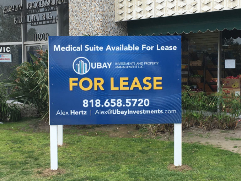 Commercial Property For Lease Signs Buena Park CA