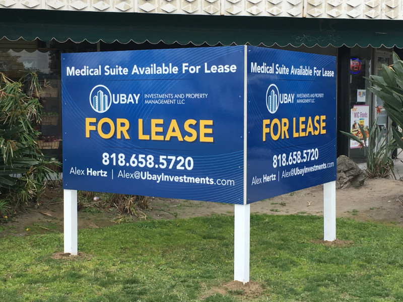 2'X5' OFFICE SPACE FOR LEASE BANNER Outdoor Sign Real Estate Property Business 