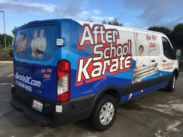 Martial Arts Academy Van Wraps Vehicle Wraps Placentia CA