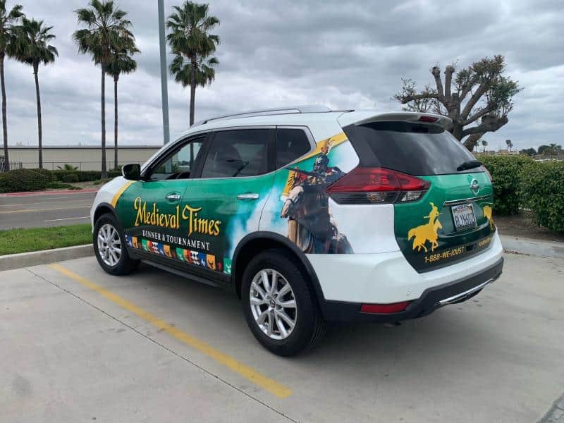 Medieval Times Custom Vehicle Wrap for Advertising in Buena Park, CA