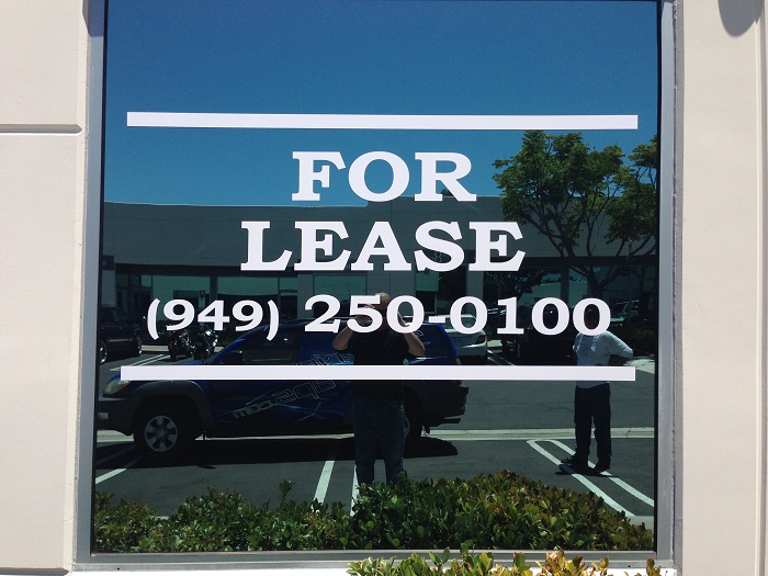 For Lease Window Lettering