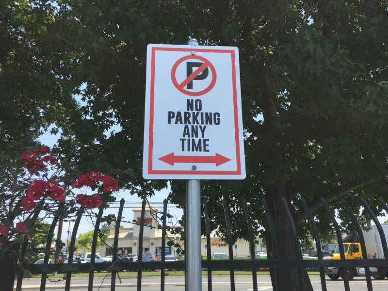 parking enforcement signs