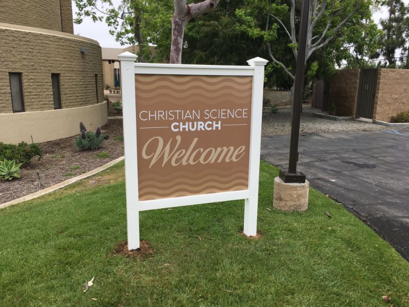 church welcome sign