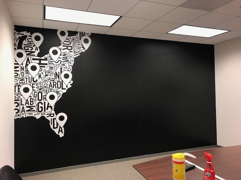 conference room wall map