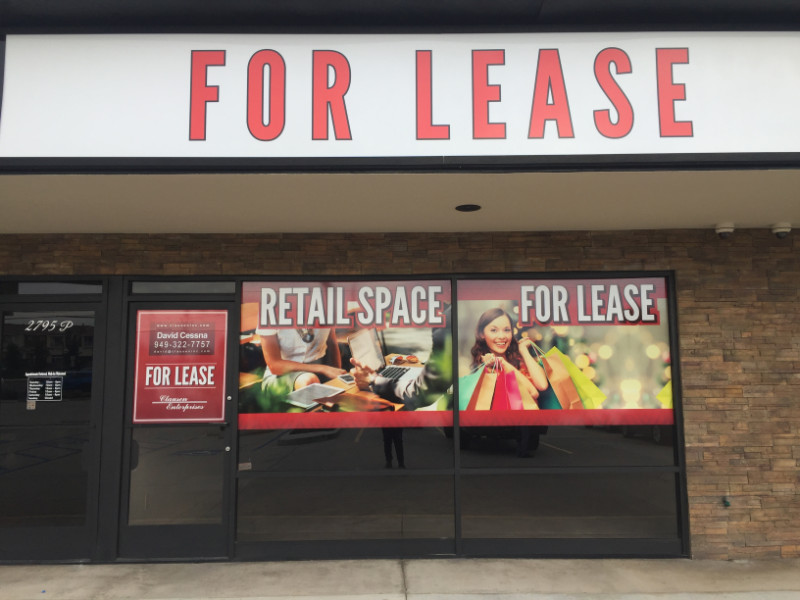 retail space for lease window graphics
