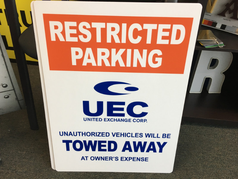 restricted parking signs