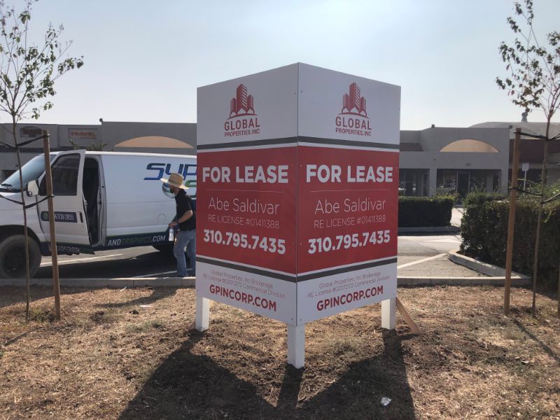 Commercial Real Estate “For Lease” Signs and Banners in La Habra CA