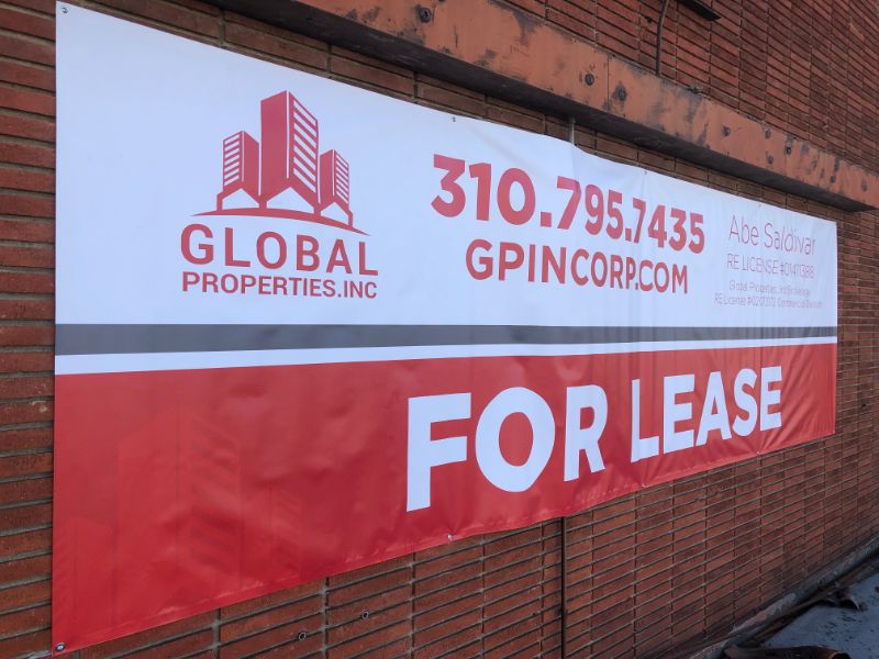 For Lease Banners in La Habra CA