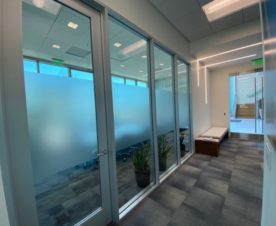 Frosted Glass Privacy Film in Newport Beach CA