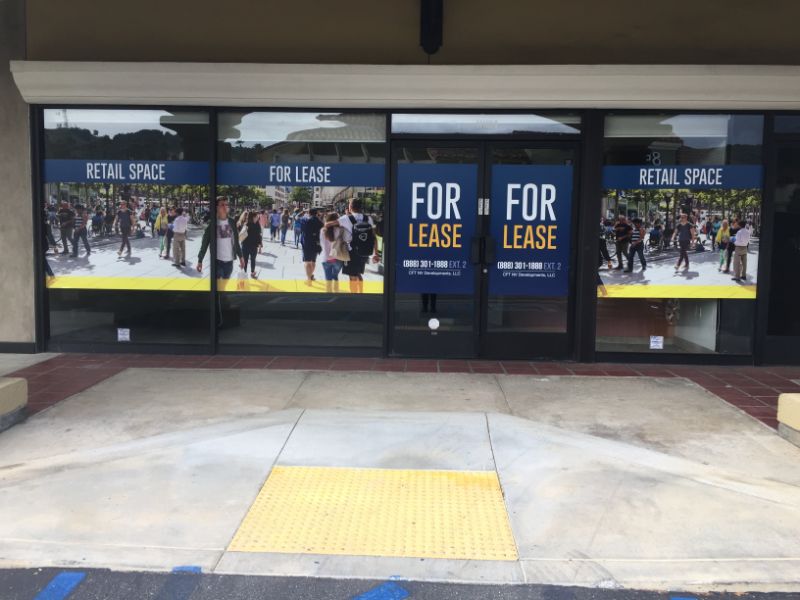 Commercial Space For Lease Window Graphics in Hacienda Heights CA