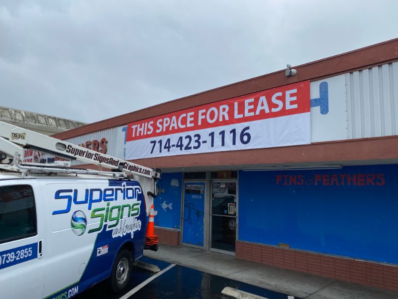 For Lease Signs and Banners in Orange County CA