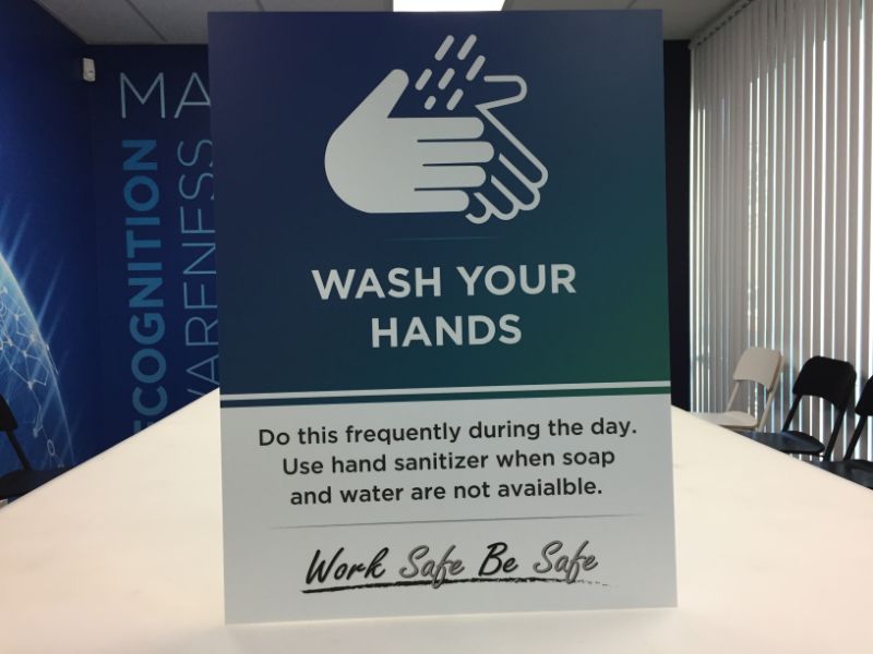 Hand-washing COVID-19 Signs in Orange County CA