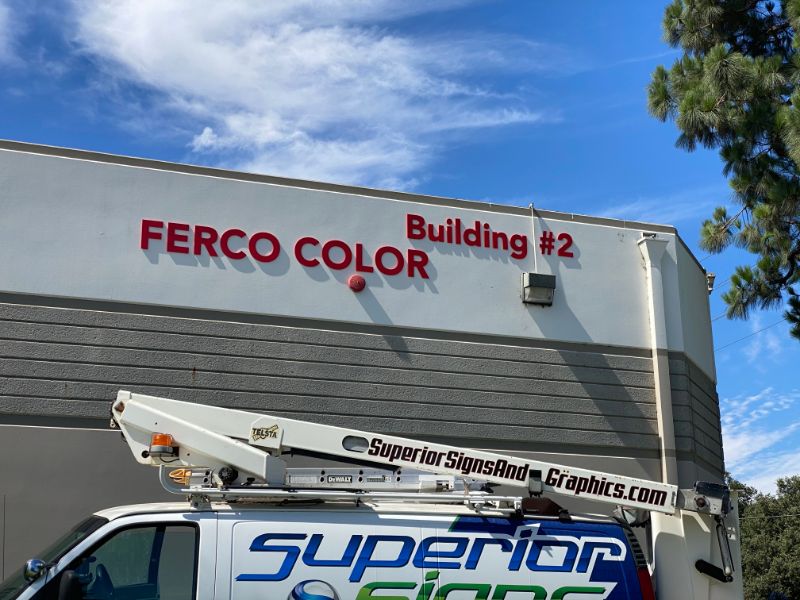 PVC Building Letter Signs in Chino CA