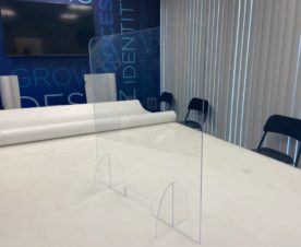 Custom made clear acrylic shields for retailers in Orange County CA