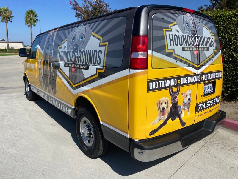 Dog Groomer Van Wraps in Huntington Beach CA