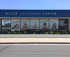 See-through window graphics in Long Beach CA