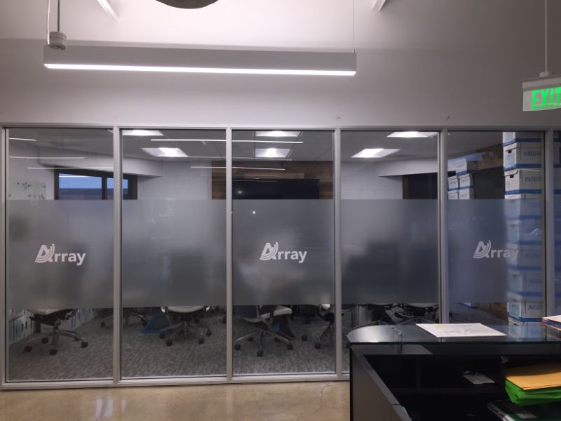 etched glass office graphics