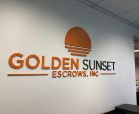 3D Lobby Logo Wall Signs in Los Angeles CA