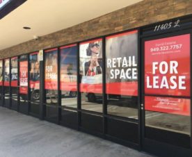 For Lease Window Graphics in Anaheim CA