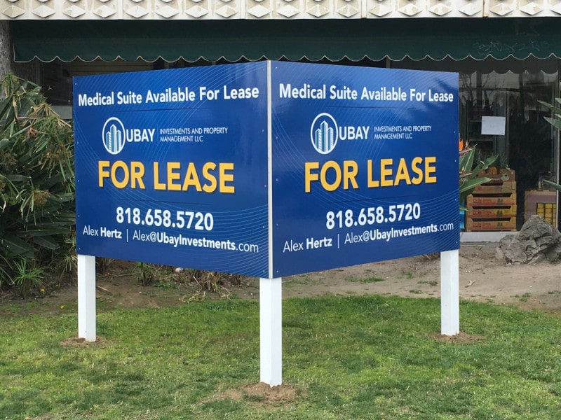 Commercial Property For Lease Signs in Orange County CA