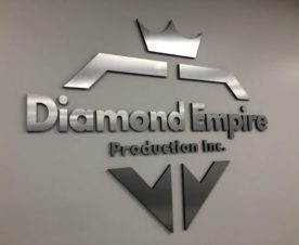 brushed aluminum logo wall signs in anaheim