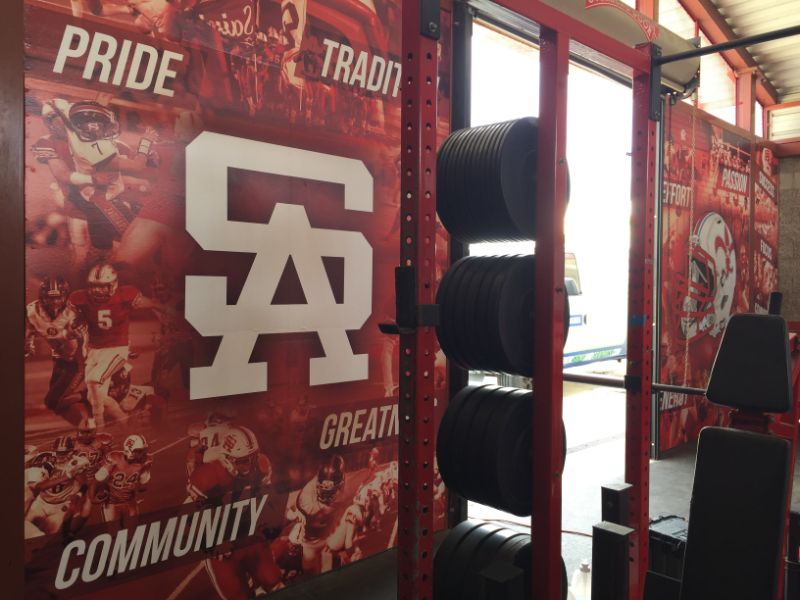 High School Adds Weight Room Wall Graphics in Santa Ana CA!