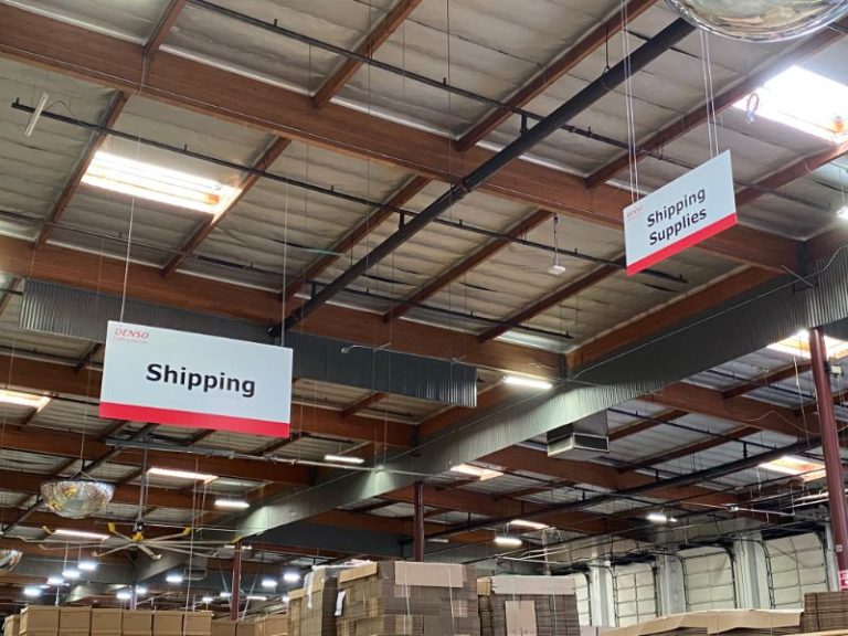 Easy To See Warehouse Wayfinding Signs In Long Beach Ca