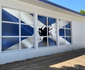 Window graphics for schools in Orange County CA