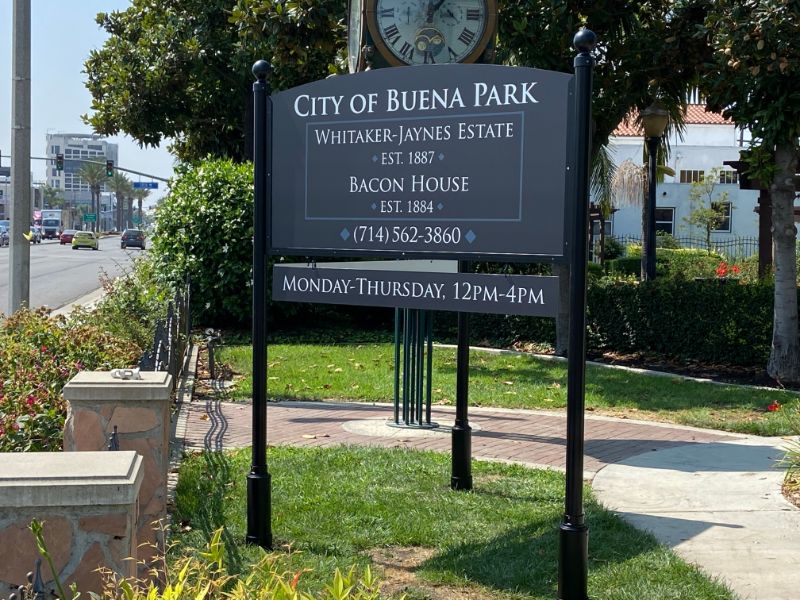 Sign project for a historic property in Buena Park CA