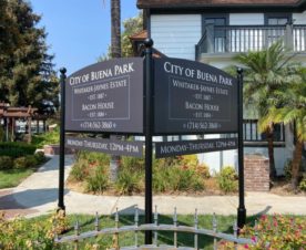historic property signs in buena park, ca