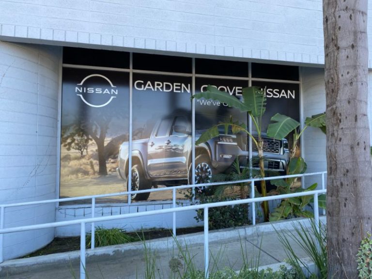Perforated window graphics in Garden Grove CA