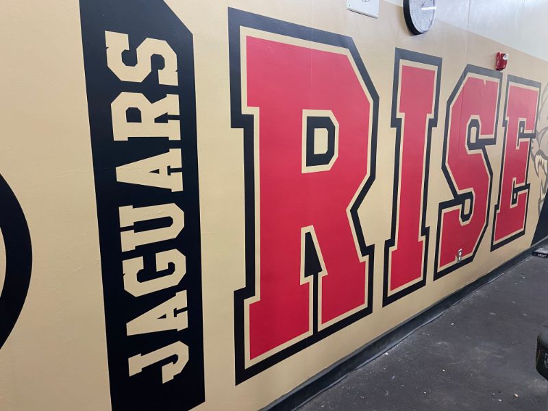 Wall graphics for weight rooms in Orange County CA