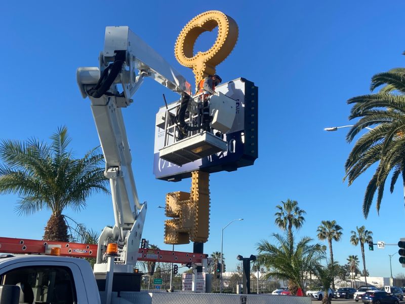 installation of new sign faces in Orange County CA
