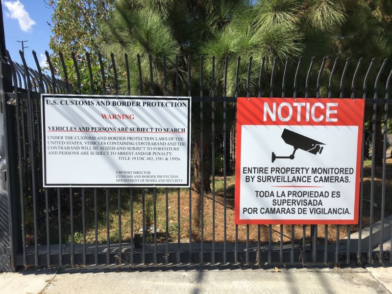 U.S. Customs Signs in Long Beach CA