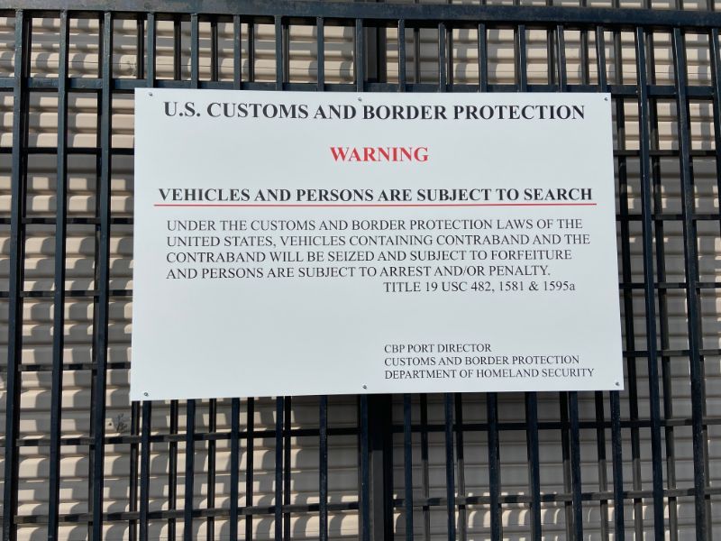 US Customs Signs for Compliance in Long Beach CA
