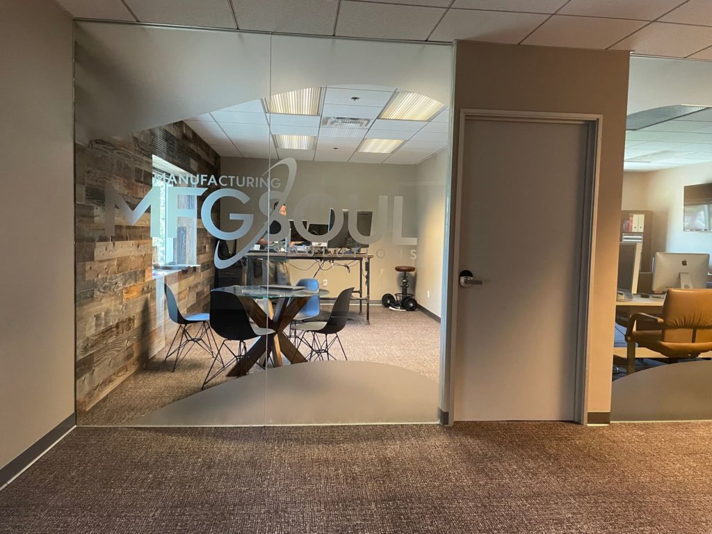 frosted and etched glass graphics for offices in buena park, ca