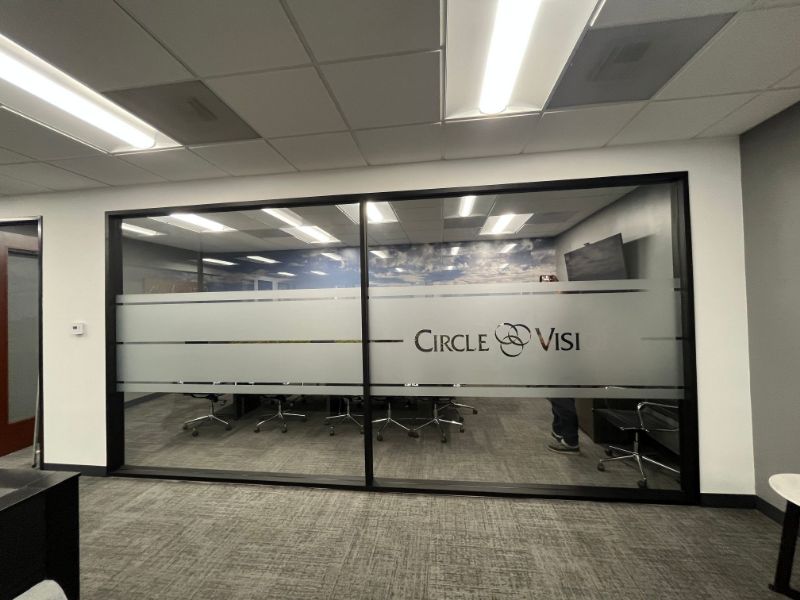 frosted glass graphics for offices in tustin, ca