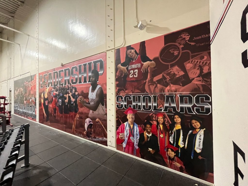 Wall graphics for high school athletics in orange county, ca