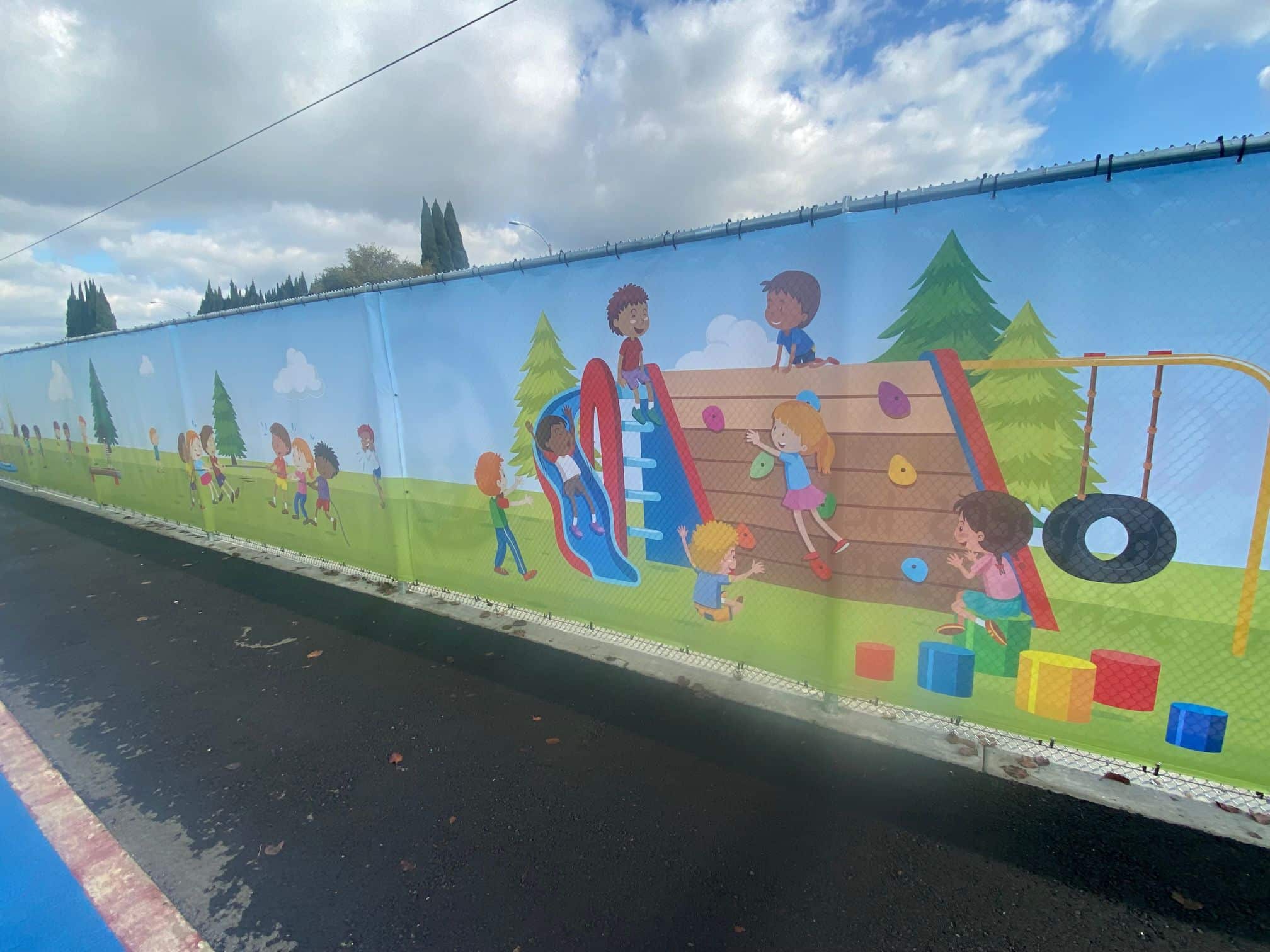 school fence banners in orange county, ca