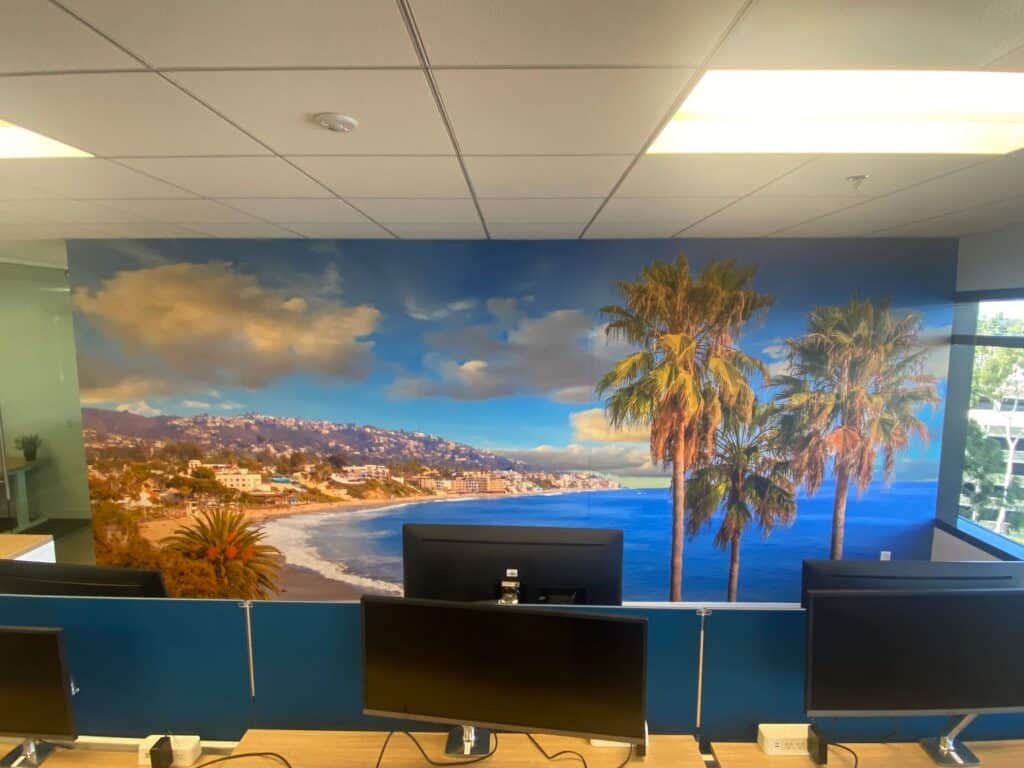 custom printed wallpaper for offices in costa mesa, ca
