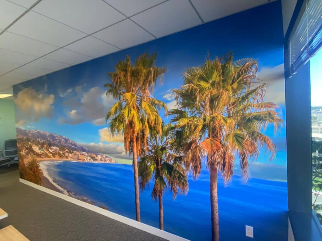 oceanscape wall graphics for offices in costa mesa, ca